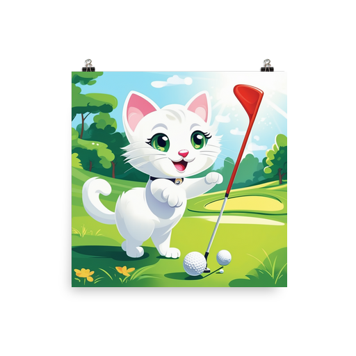 PugMug Custom White Companion Cat Poster