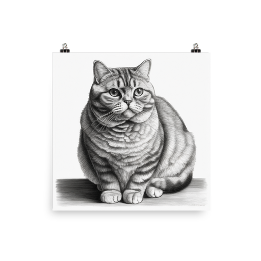 PugMug Custom Tabby British Shorthair Cat Poster