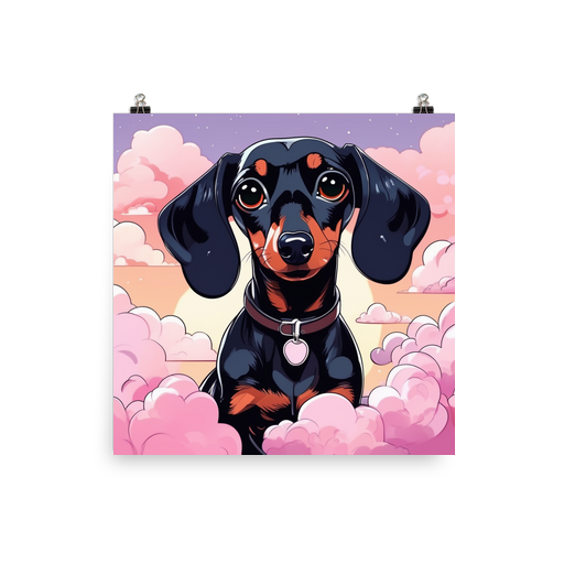 PugMug Custom Black Dachshund Poster