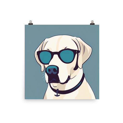 PugMug Custom White Labrador Retriever Poster