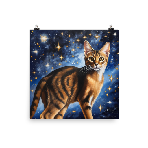 PugMug Custom Tabby Abyssinian Cat Poster