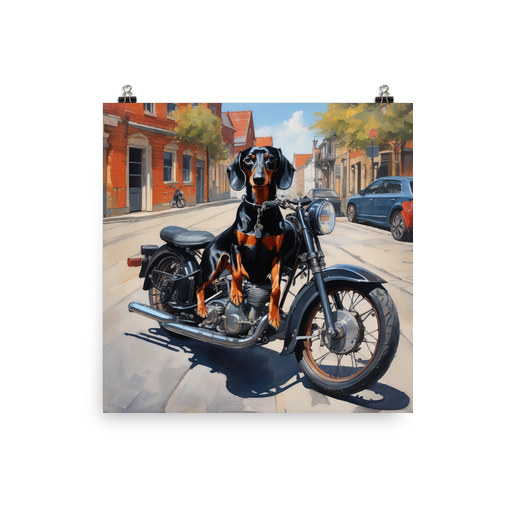 PugMug Custom Black Dachshund Poster