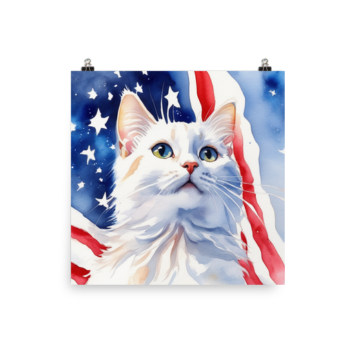 PugMug Custom White Companion Cat Poster