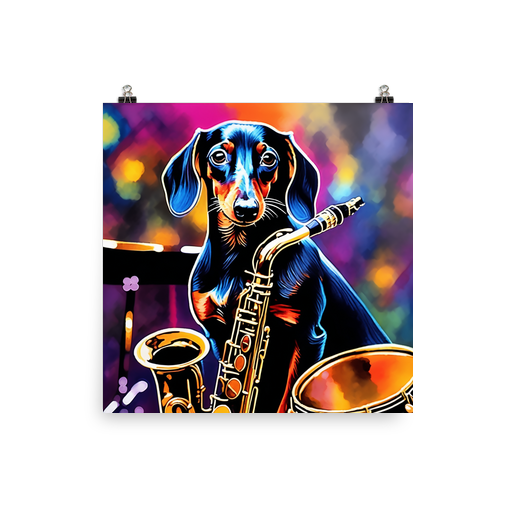 PugMug Custom Black Dachshund Poster