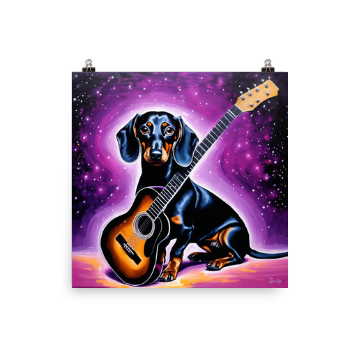 PugMug Custom Black Dachshund Poster