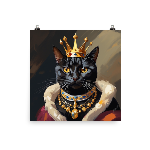 PugMug Custom Black American Shorthair Cat Poster