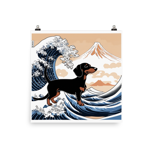 PugMug Custom Black Dachshund Poster