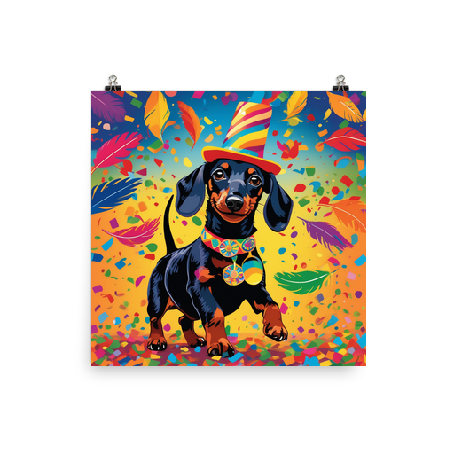 PugMug Custom Black Dachshund Poster