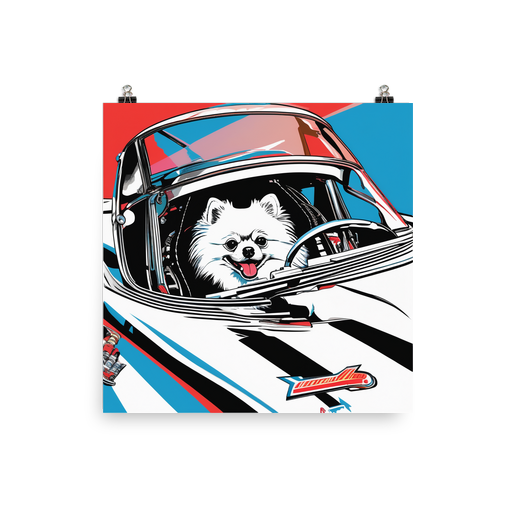 PugMug Custom White Pomeranian Poster