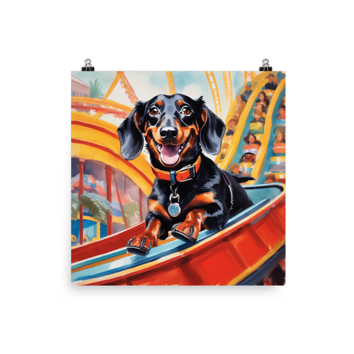 PugMug Custom Black Dachshund Poster