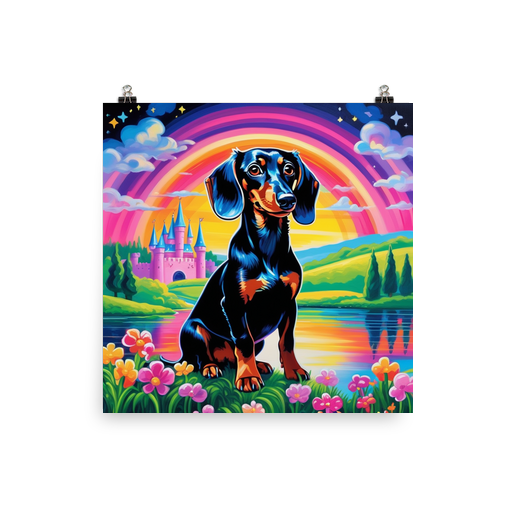 PugMug Custom Black Dachshund Poster