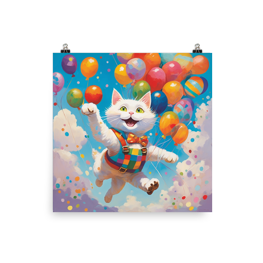 PugMug Custom White Companion Cat Poster