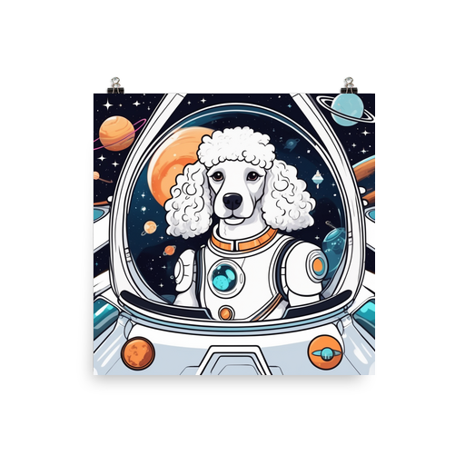 PugMug Custom White Poodle Poster