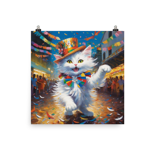 PugMug Custom White Companion Cat Poster