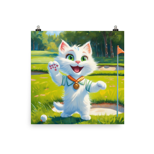 PugMug Custom White Companion Cat Poster