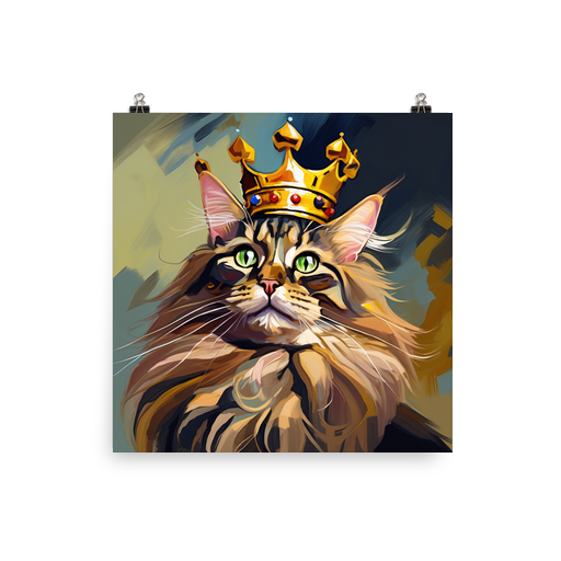 PugMug Custom Tabby Maine Coon Cat Poster