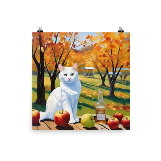 PugMug Custom White Companion Cat Poster