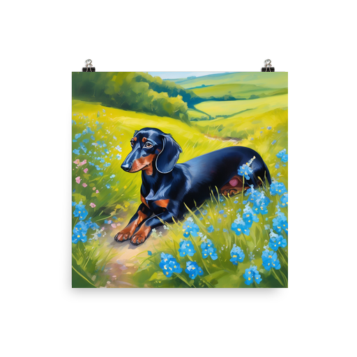 PugMug Custom Black Dachshund Poster