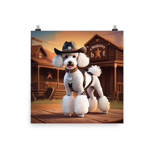 PugMug Custom White Poodle Poster
