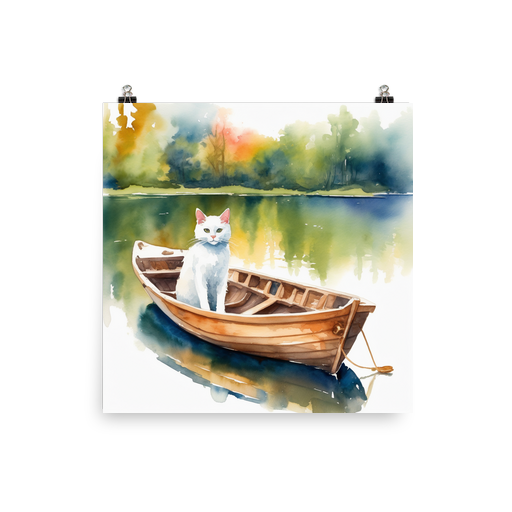 PugMug Custom White Companion Cat Poster