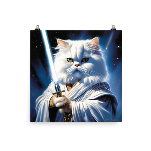PugMug Custom White Persian Cat Poster