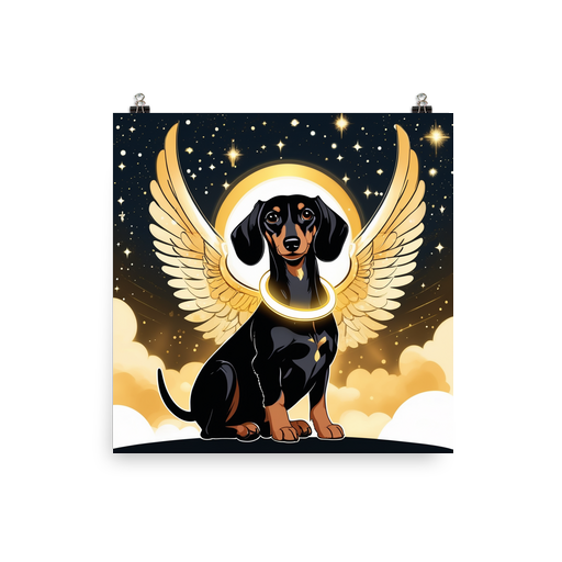 PugMug Custom Black Dachshund Poster