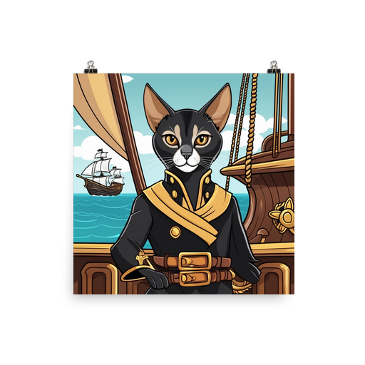 PugMug Custom Black Abyssinian Cat Poster