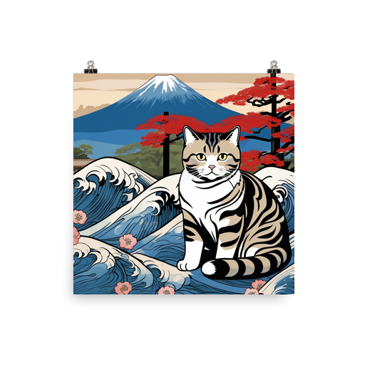 PugMug Custom Tabby Scottish Fold Cat Poster