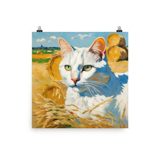 PugMug Custom White Companion Cat Poster