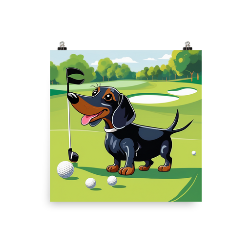 PugMug Custom Black Dachshund Poster