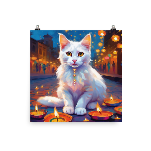 PugMug Custom White Companion Cat Poster