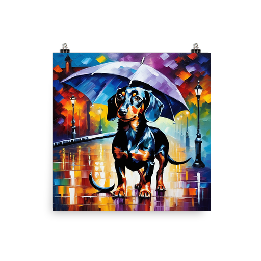 PugMug Custom Black Dachshund Poster