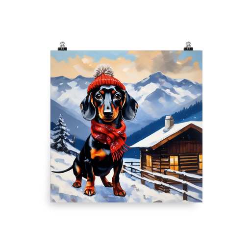 PugMug Custom Black Dachshund Poster