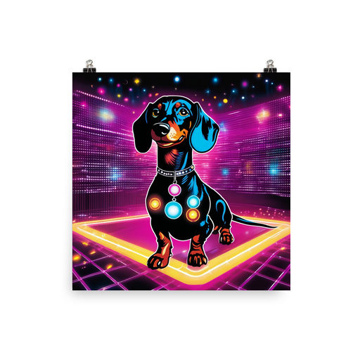 PugMug Custom Black Dachshund Poster