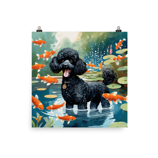 PugMug Custom Black Poodle Poster