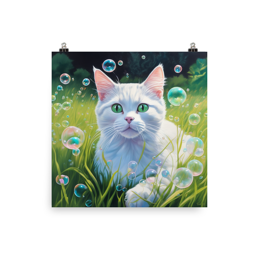 PugMug Custom White Companion Cat Poster