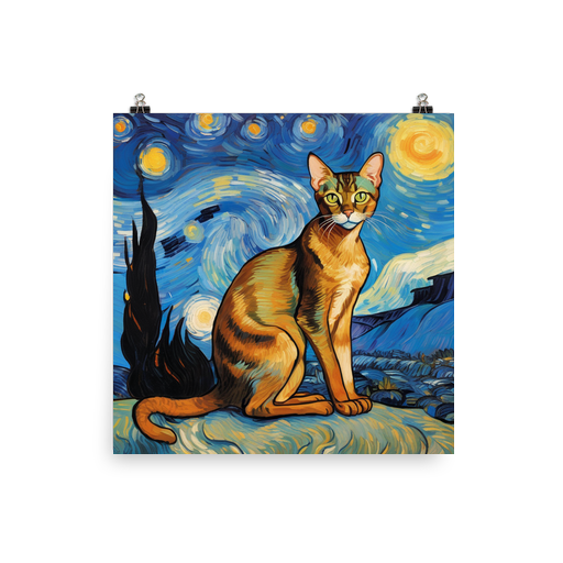 PugMug Custom Tabby Abyssinian Cat Poster