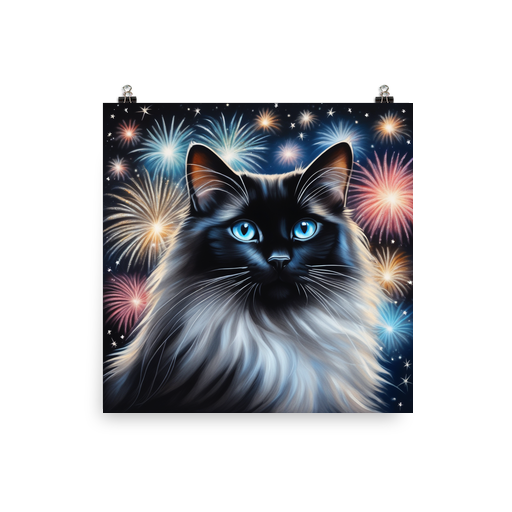 PugMug Custom Black Ragdoll Cat Poster