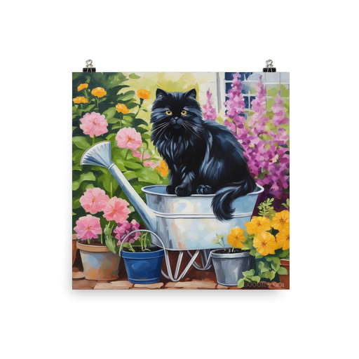 PugMug Custom Black Persian Cat Poster