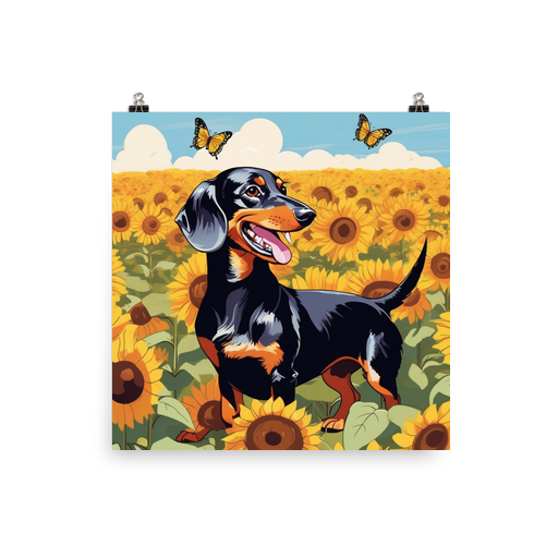 PugMug Custom Black Dachshund Poster