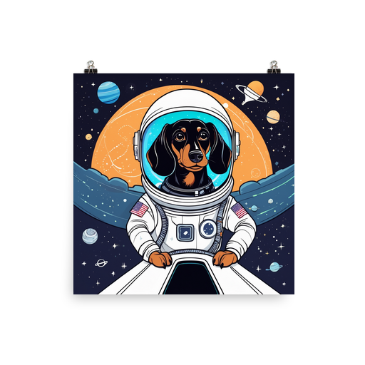 PugMug Custom Black Dachshund Poster