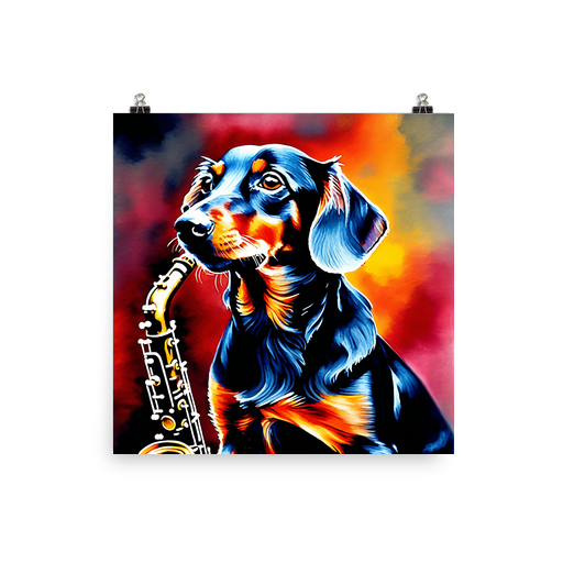 PugMug Custom Black Dachshund Poster