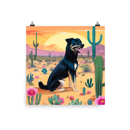 PugMug Custom Blue Poster