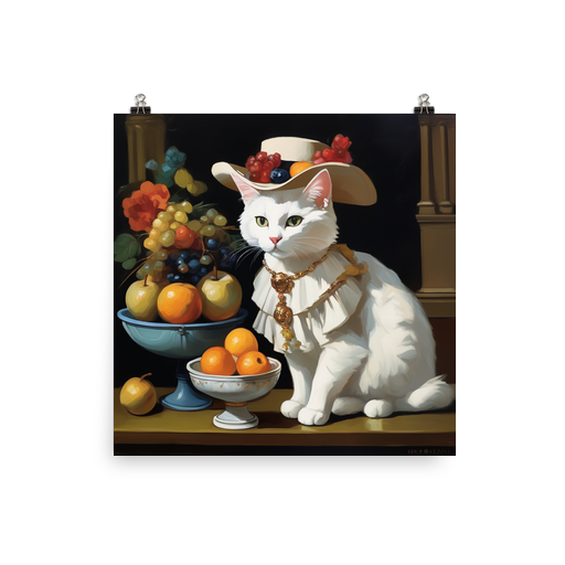 PugMug Custom White Companion Cat Poster