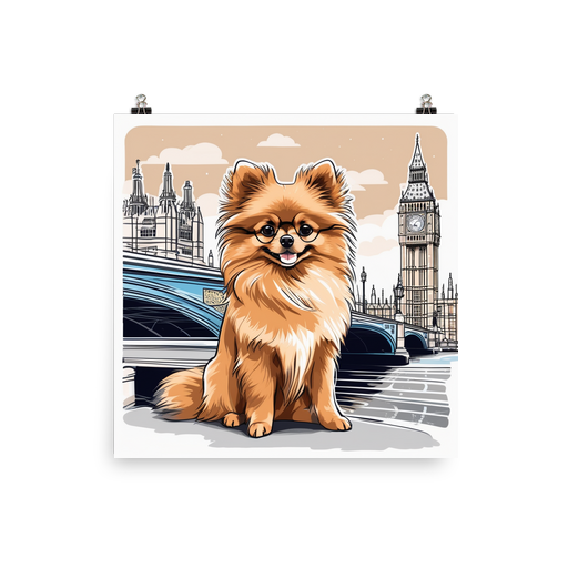 PugMug Custom Tan Pomeranian Poster
