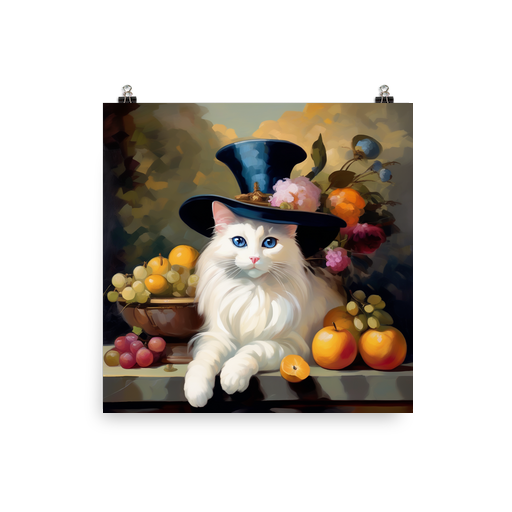 PugMug Custom White Ragdoll Cat Poster