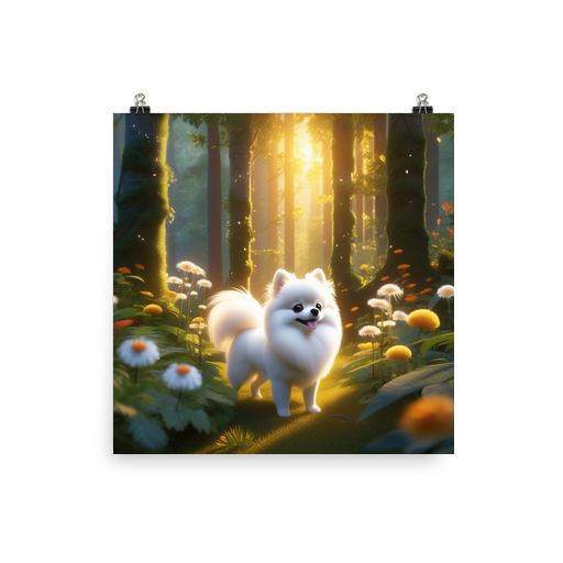 PugMug Custom White Pomeranian Poster