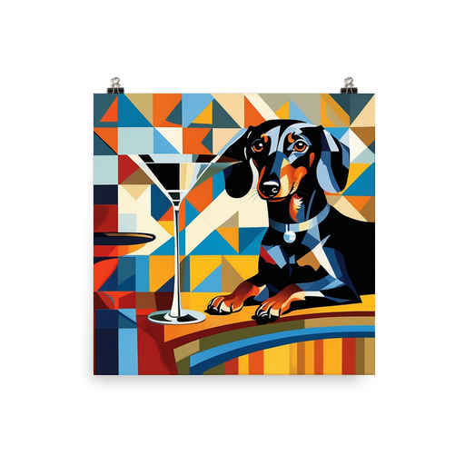 PugMug Custom Black Dachshund Poster