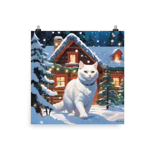 PugMug Custom White Exotic Cat Poster