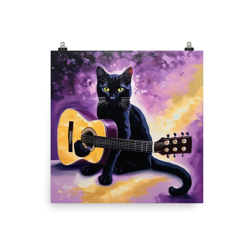 PugMug Custom Black Companion Cat Poster